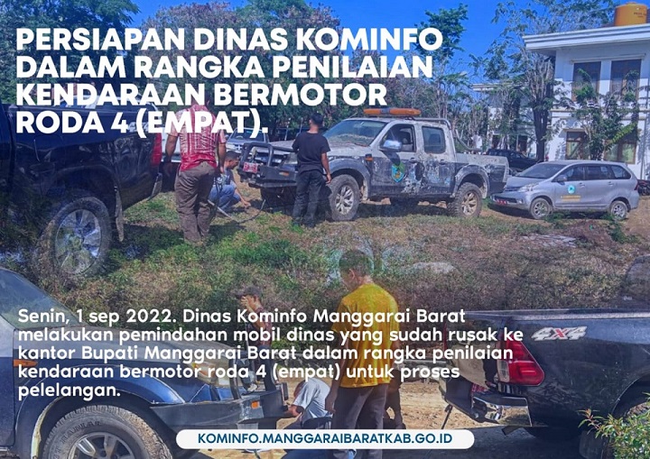 Persiapan Pelelangan Kendaraan Bermotor Roda Empat DInas Kominfo